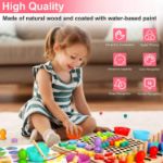 Wooden Peg Board Number Puzzle Montessori Toy 