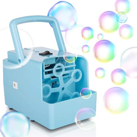 Bubble Machine, Portable Bubble Maker Toy for Kids Toddlers, Durable Automatic Bubble Blower