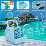 Bubble Machine, Portable Bubble Maker Toy for Kids Toddlers, Durable Automatic Bubble Blower