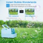 Bubble Machine, Portable Bubble Maker Toy for Kids Toddlers, Durable Automatic Bubble Blower