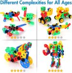 STEM Toy Building Kit, 152 PCS Building Blocks Educational Construction Set with Screwdriver, Storage Box, Creative Learning Toys